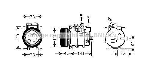 AVA QUALITY COOLING Компрессор, кондиционер MSAK432